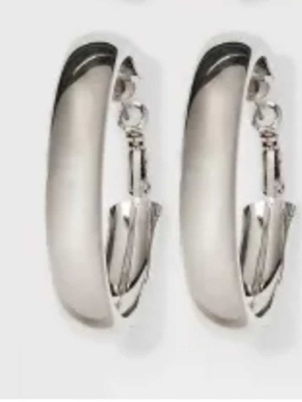 Wild Fable wide hoop silver colored earrings